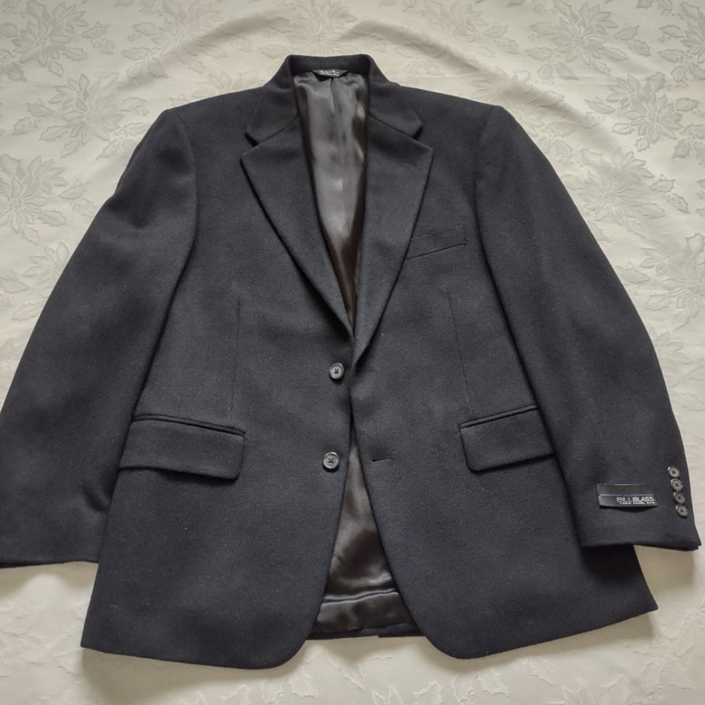 New 🆕 100% Camel hair black jacket blazer formal suit